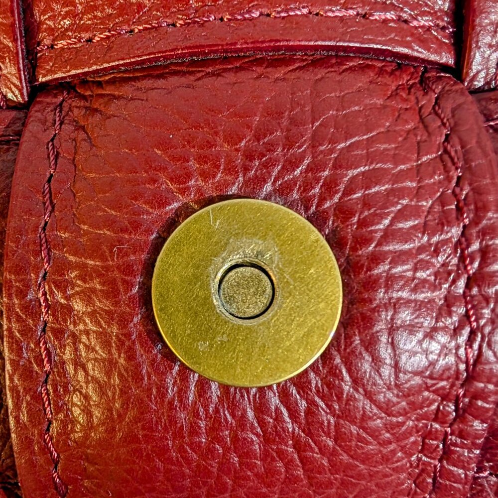 Violeta Castellani Milano Red Woven Leather Shoulder Bag - Picture 9 of 14